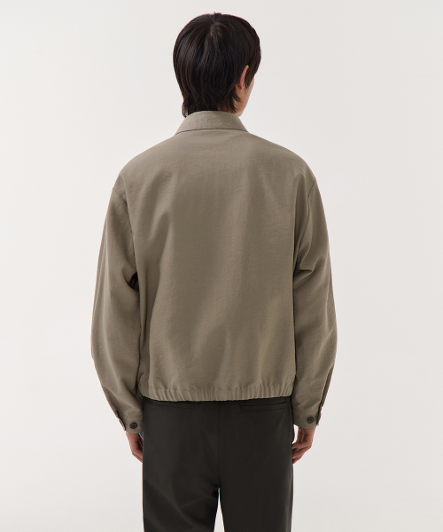 Минималистичный блузон из льна (Dusty Beige)
