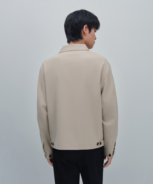 Легкий минималистичный жакет свободного кроя [light beige]