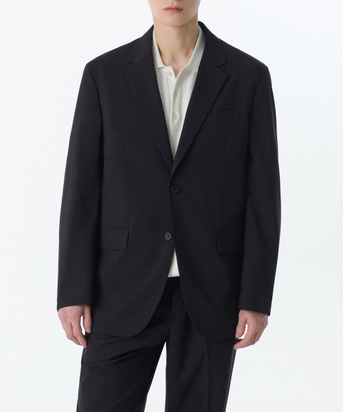 COOLTANDARD RELAXED BASIC BLAZER [DARK GREY]