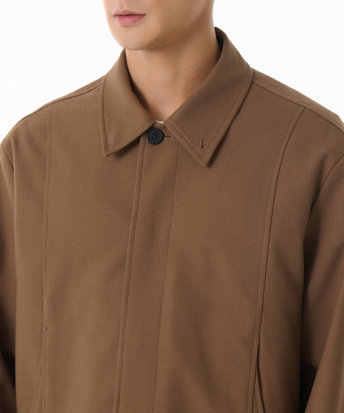 Минималистичный структурированный жакет из рипстопа [Desert Brown]