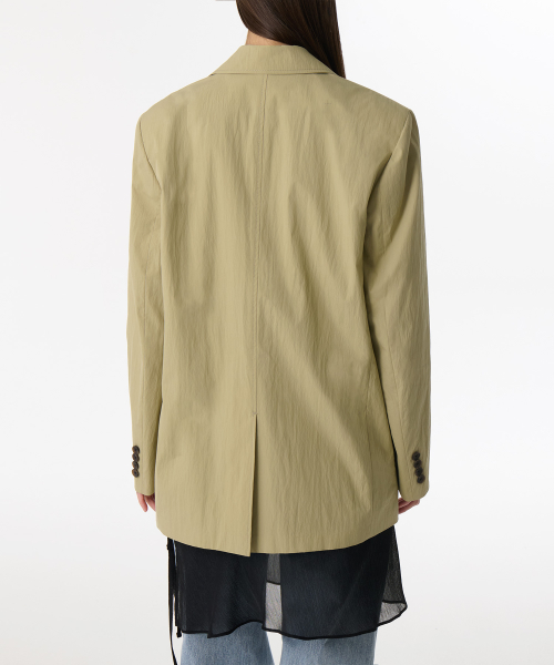 Женский оверсайз блейзер CN с накладными карманами Light Beige