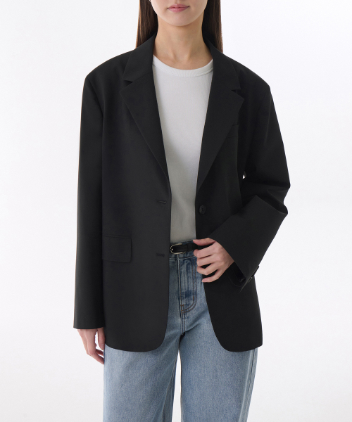 [COOLTANDARD] WOMENS OVERSIZE BLAZER [BLACK]