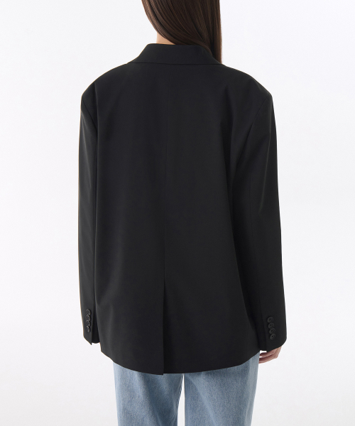 [COOLTANDARD] WOMENS OVERSIZE BLAZER [BLACK]