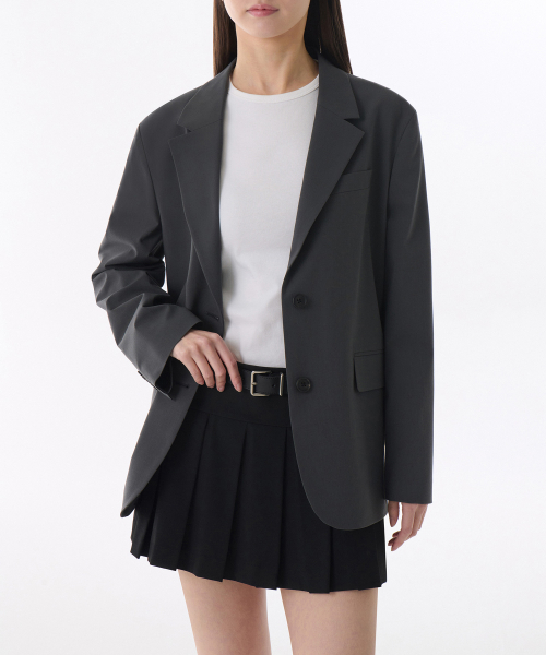 [COOLTANDARD] WOMENS OVERSIZE BLAZER [GREY]