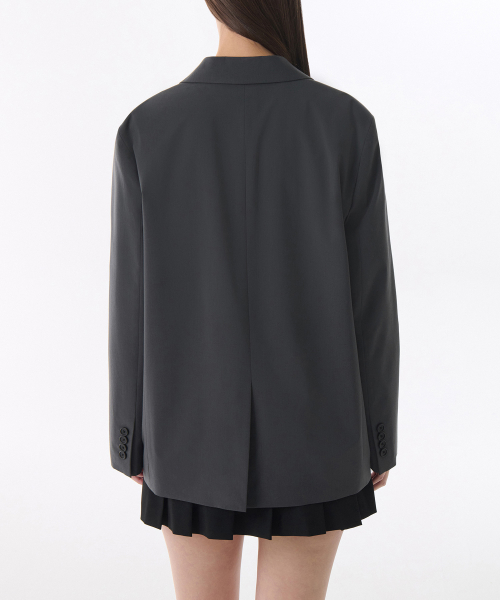[COOLTANDARD] WOMENS OVERSIZE BLAZER [GREY]