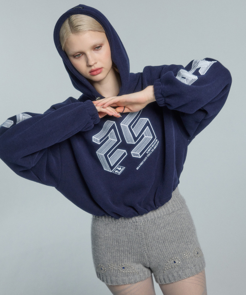 Вязаное худи 25 (Navy)