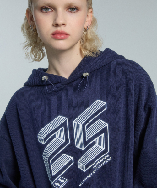 Вязаное худи 25 (Navy)