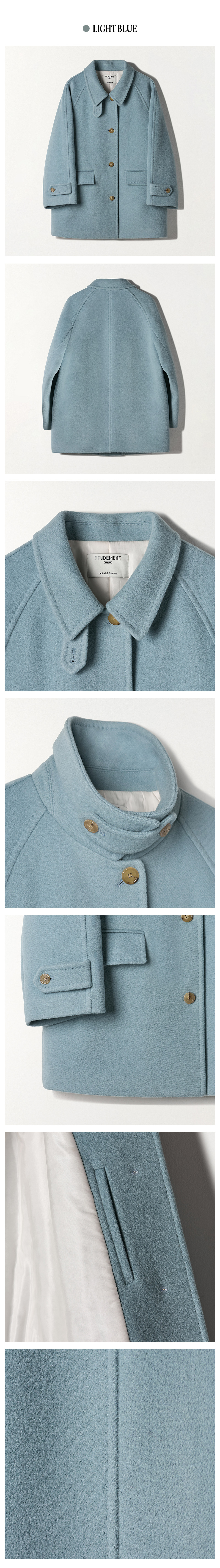 튜드먼트(TTUDEMENT) [3COLORS] CLASSIC WOOL HALF COAT