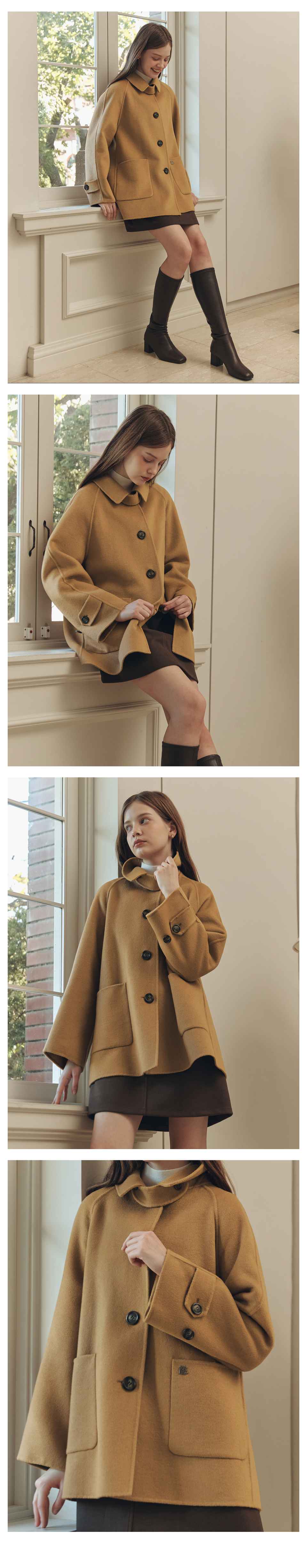【新品未使用】LIDNM FINE WOOL MINIMAL HALF COAT Designer fashion, Seoul-fully created | W Concept