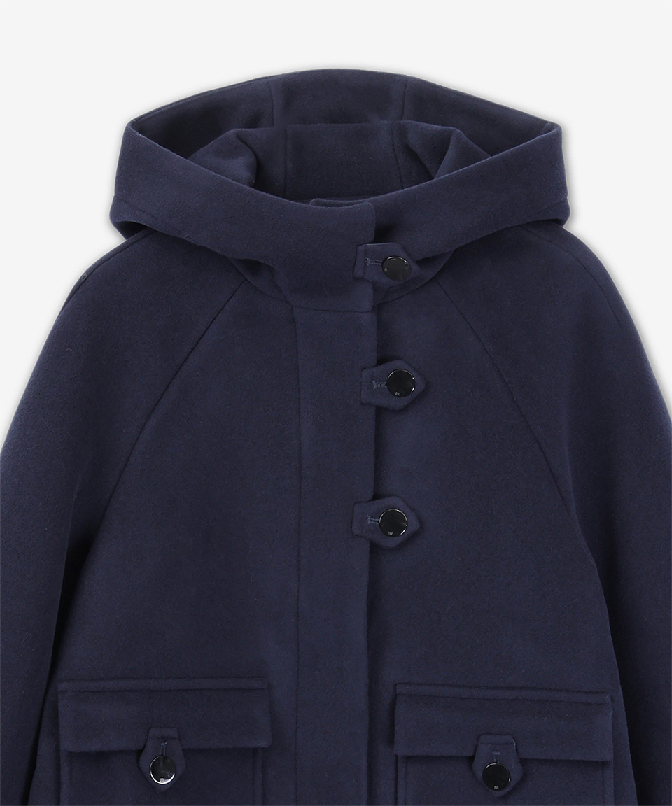 MUSINSA | GANNI Boiled Wool Midi Jacket - Sky Captain / F9712683