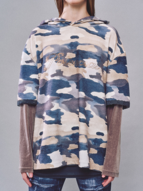 LUNE LAYERED HOODIE_BEIGE