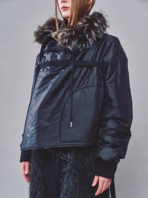 HIGHNECK HARNESS PUFFER JACKET_BLACK