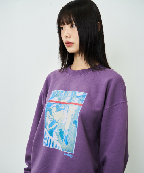 Свитшот CEC GALLERY GRAPHIC (Purple/с начесом)