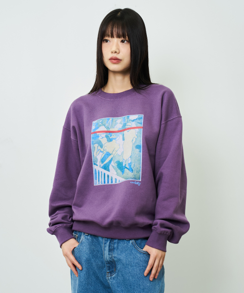 Свитшот CEC GALLERY GRAPHIC (Purple/с начесом)