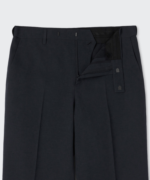 COOL TOUCH SEMI WIDE HIDDEN BANDING SLACKS [NAVY]