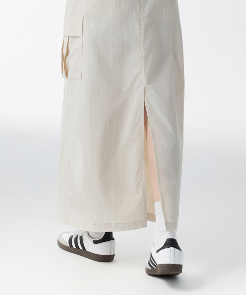 Womens Cargo Maxi Skirt [Cream] thumbnail 5