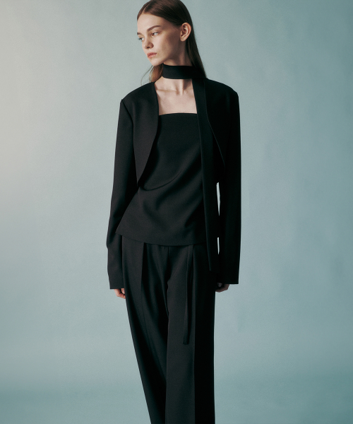 BOLERO CROPPED JACKET BLACK