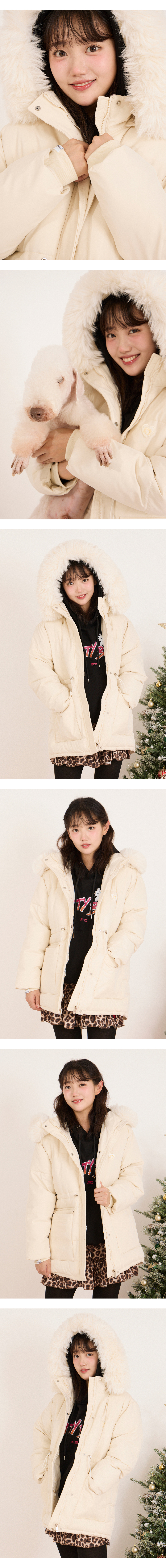 MUSINSA公式 | ULKIN CANVAS Betty Boop Fur Hooded Half Hooded