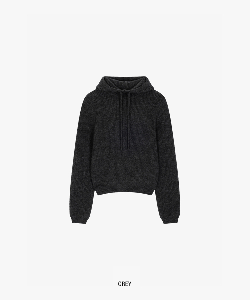 FARBE HOODIE KNIT_GREY