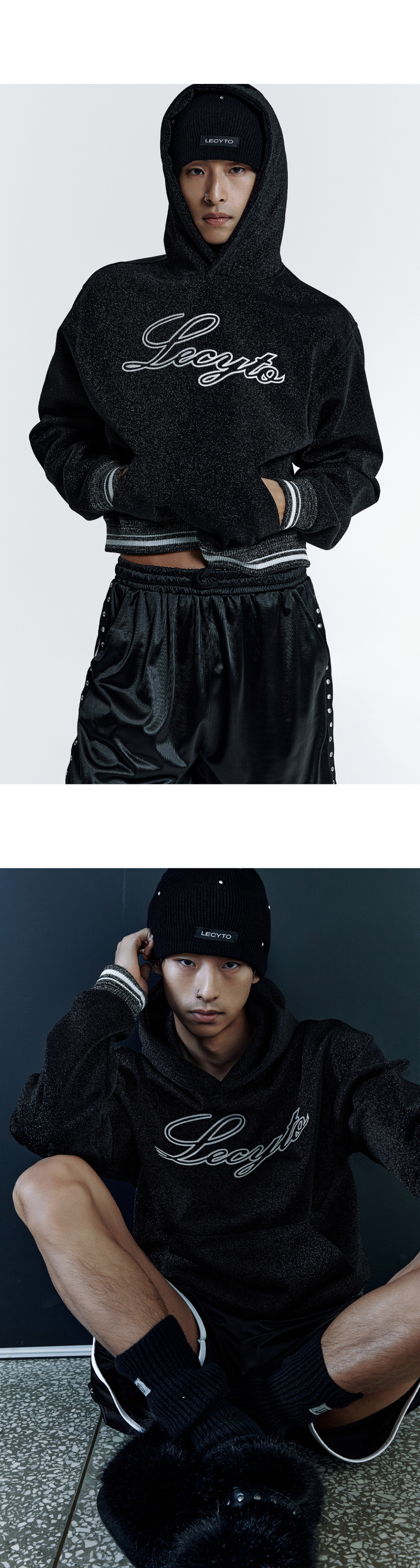 ★正規品★ 【LECYTO】 Cubic Logo BeanieBlack 韓国大人気 MUSINSA | LECYTO Cubic Logo Beanie_[Black]