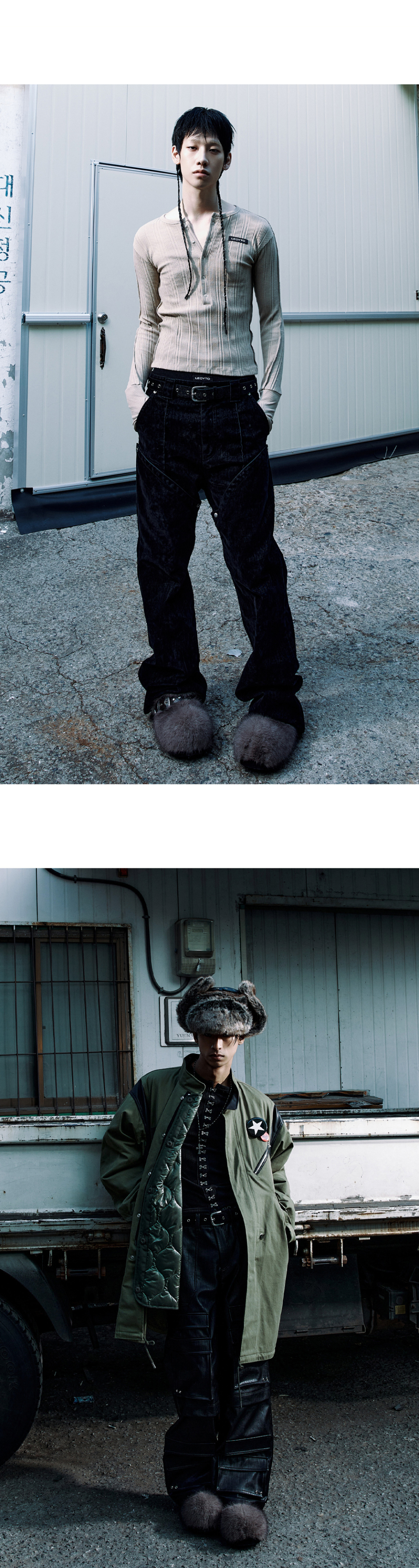 ★早期完売★LECYTO★Buckle Fur Clog ★日本未入荷★大人気★ MUSINSA公式 | LECYTO Buckle Fur Clog_[Gray]