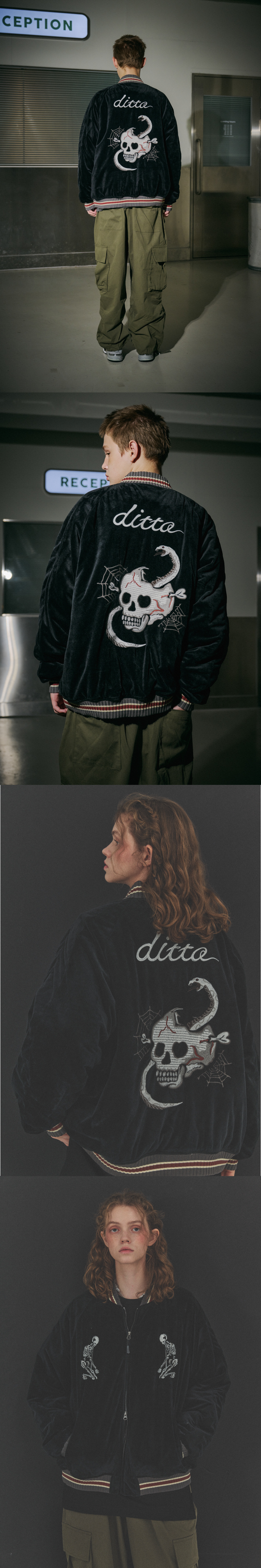 ★CPGN STUDIO★Skull Web Souvenir Jacket★送料・関税込★ MUSINSA | CPGN STUDIO Skull Web Souvenir Jacket Black