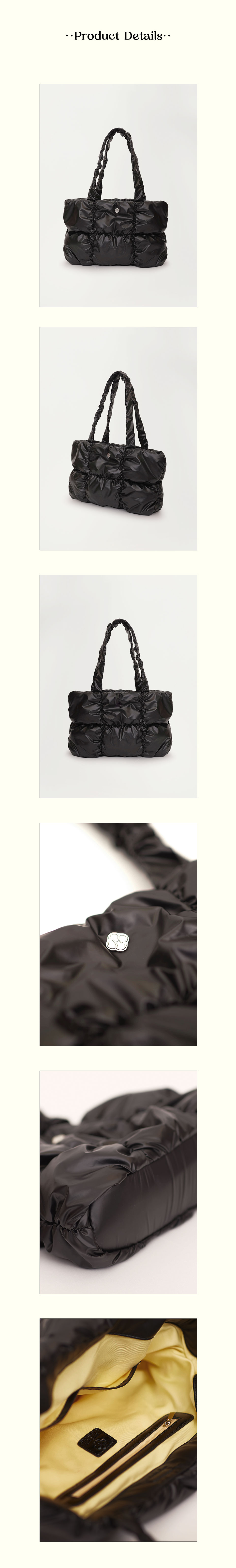 ★HEEARI★ Rosy Shirring Padding Shoulder Bag Rosy Shirring MUSINSA | HEEARI Rosie shirring padded shoulder bag_black