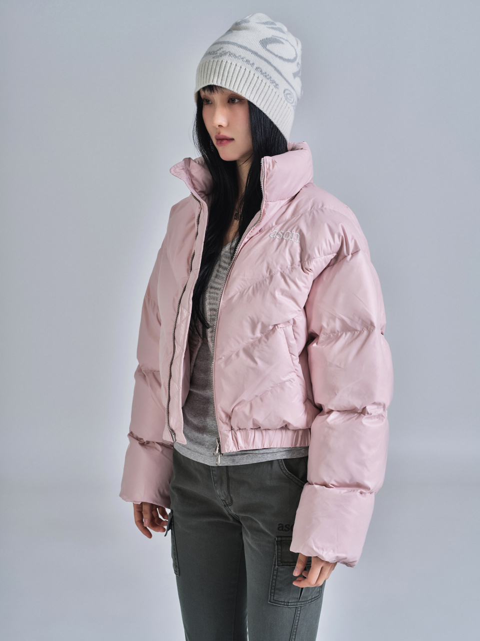 애즈온(ASON) BETTY PUFFER JACKET / PINK - 사이즈 & 후기 | 무신사