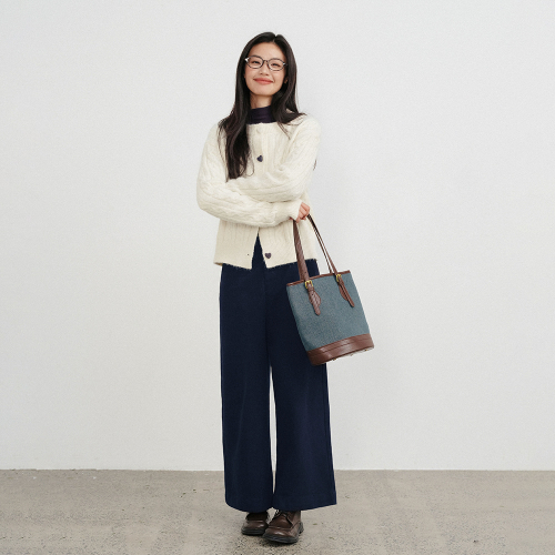 LS_High-waist semi loose pants_3color