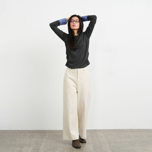 LS_High-waist semi loose pants_3color