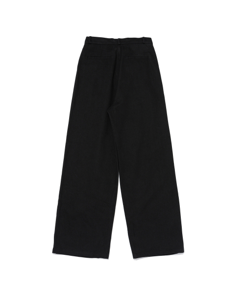 Теплые хлопковые широкие брюки со складками (Black)