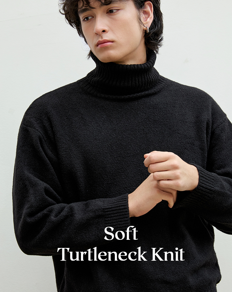 ★韓国人気★LOOKPLE★LOOK ZINUS HALF-TURTLENECK KNIT MTM ☆韓国人気☆LOOKPLE☆LOOK ZINUS HALF-TURTLENECK KNIT MTM