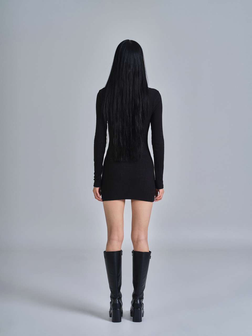 애즈온(ASON) LIBBED COMBI MINI DRESS / BLACK - 사이즈 & 후기