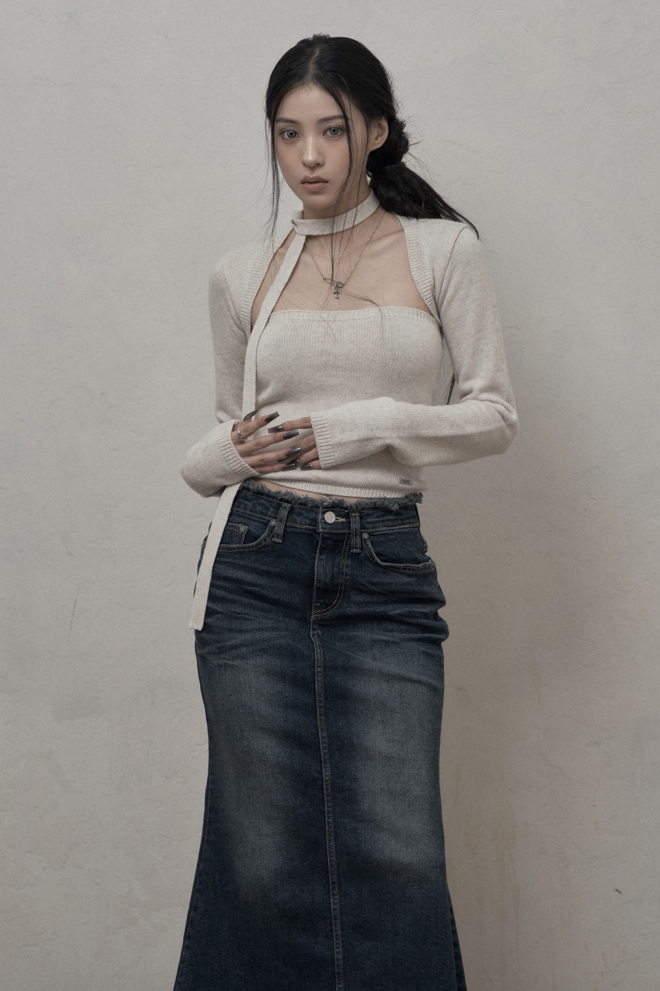 スカート KHAKIPOINT Mermaid Denim Skirt (blue) MUSINSA | KHAKIPOINT Mermaid Denim Skirt (blue)