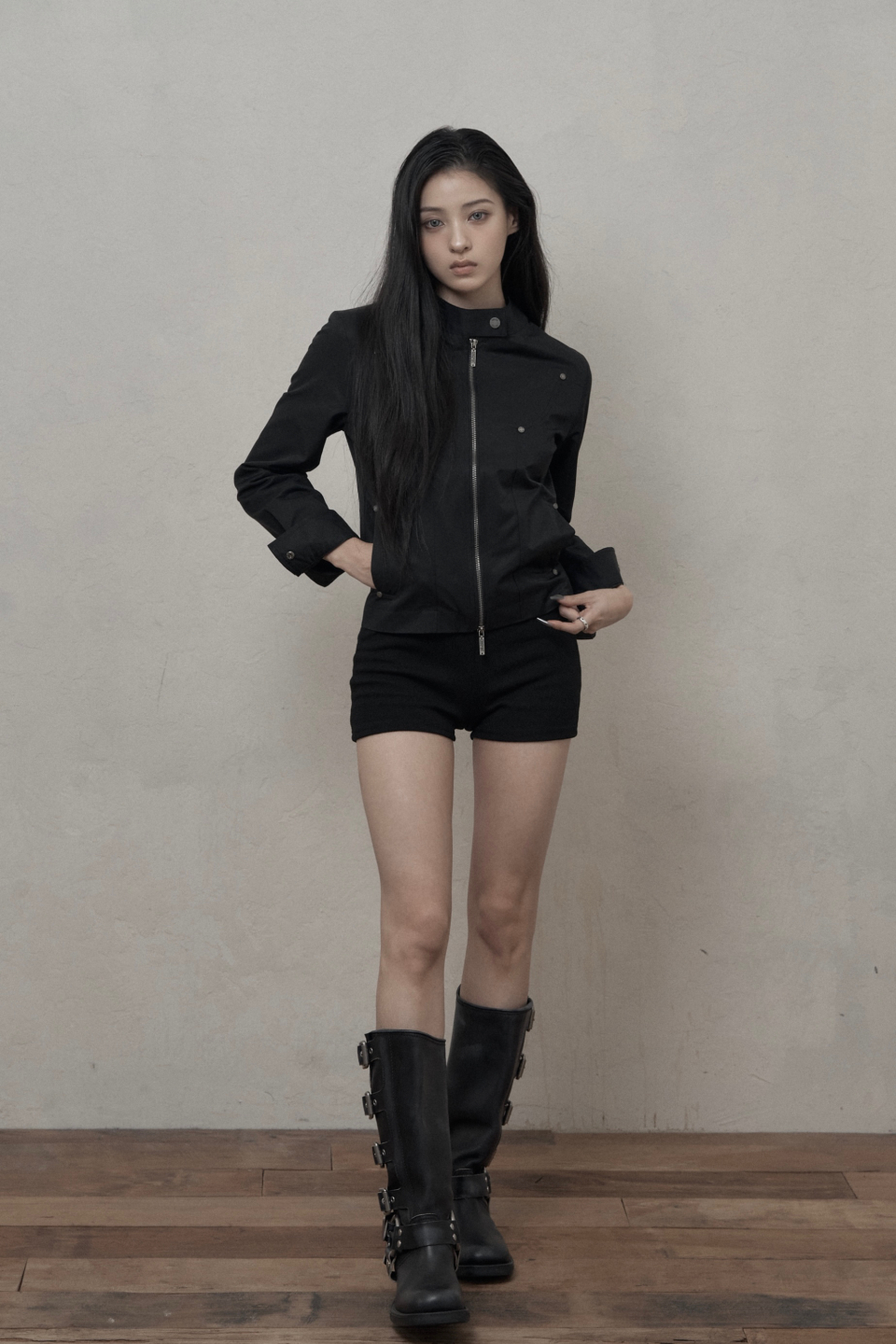 카키포인트(KHAKIPOINT) Rivet Cotton Jacket (black) - 사이즈 & 후기