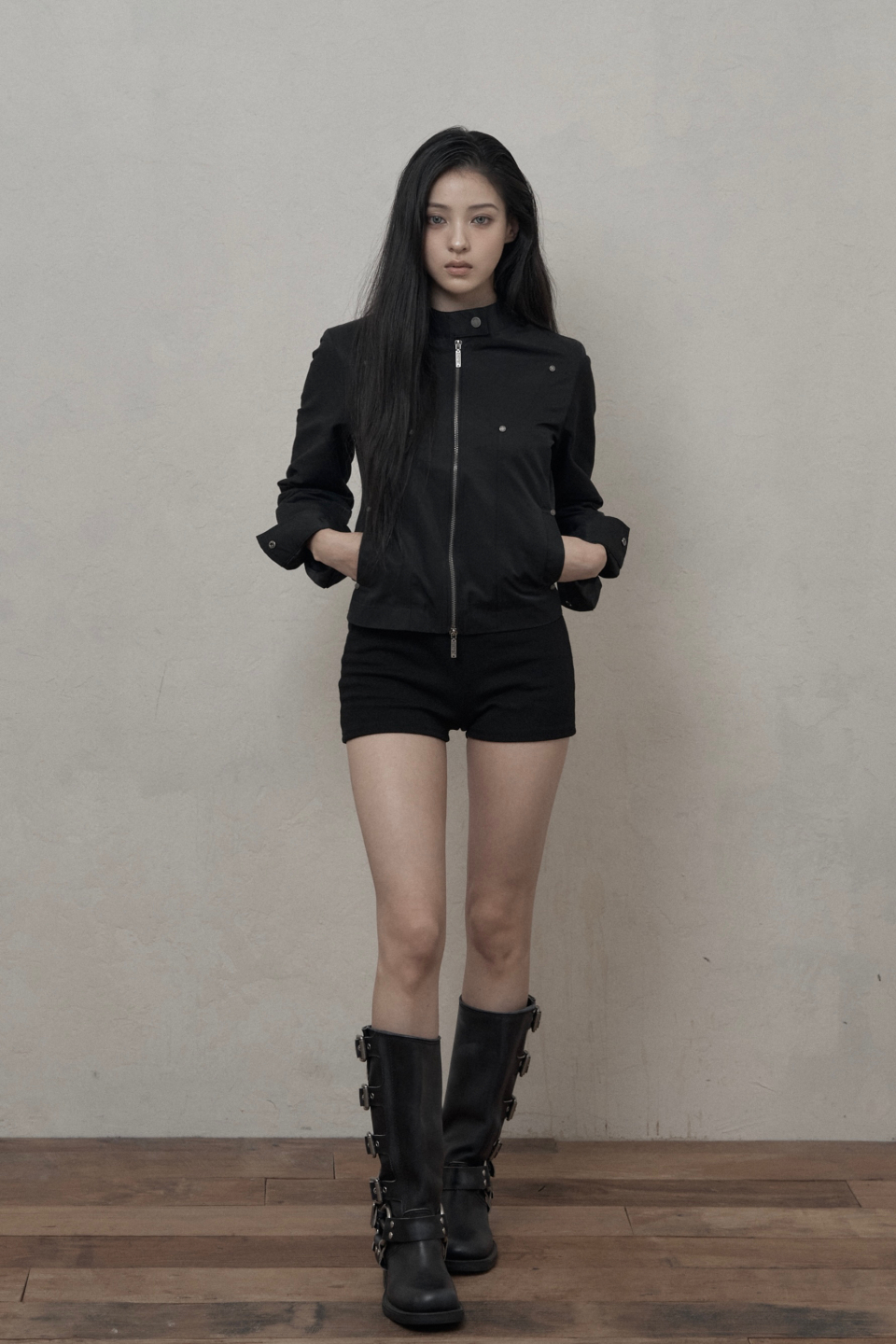 카키포인트(KHAKIPOINT) Rivet Cotton Jacket (black) - 사이즈 & 후기