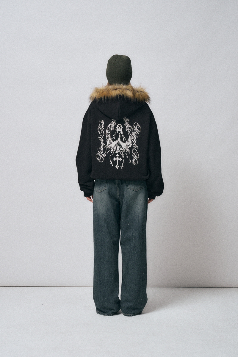 【MIDNIGHT MOVE】 bk hood zip up /追跡付 MUSINSA | MIDNIGHT MOVE hair hood zip up [black]