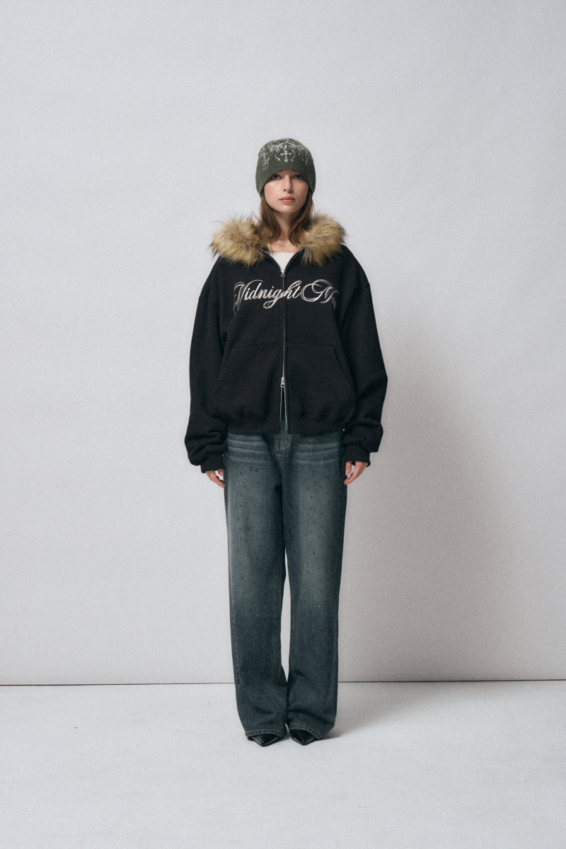 【YOURNUS】Hitori Net Hood Zip-up MUSINSA | MIDNIGHT MOVE hair hood zip up [black]