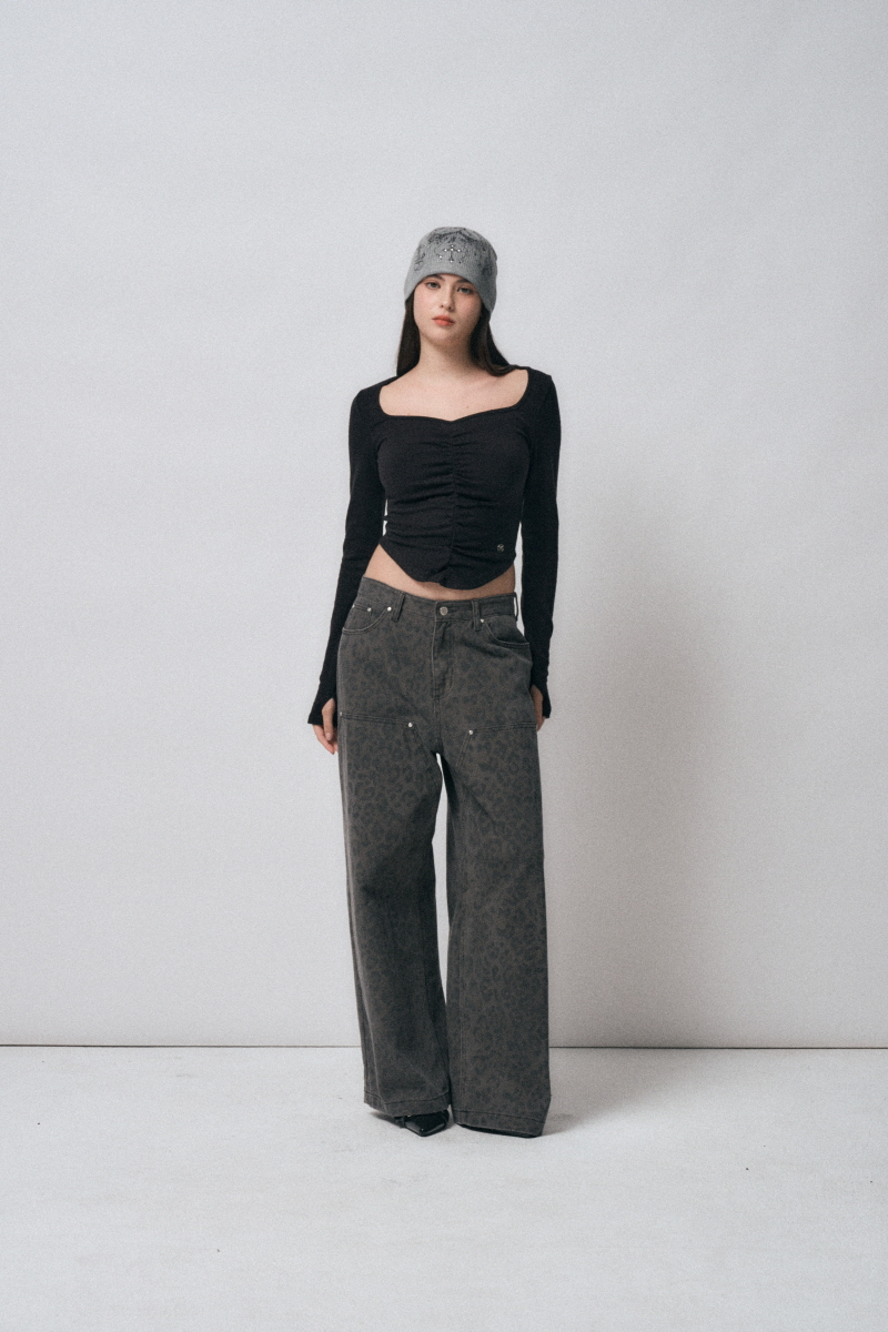 ●MIDNIGHT MOVE● leopard pants dark grey 24wi38 MUSINSA | MIDNIGHT MOVE leopard pants [dark grey]