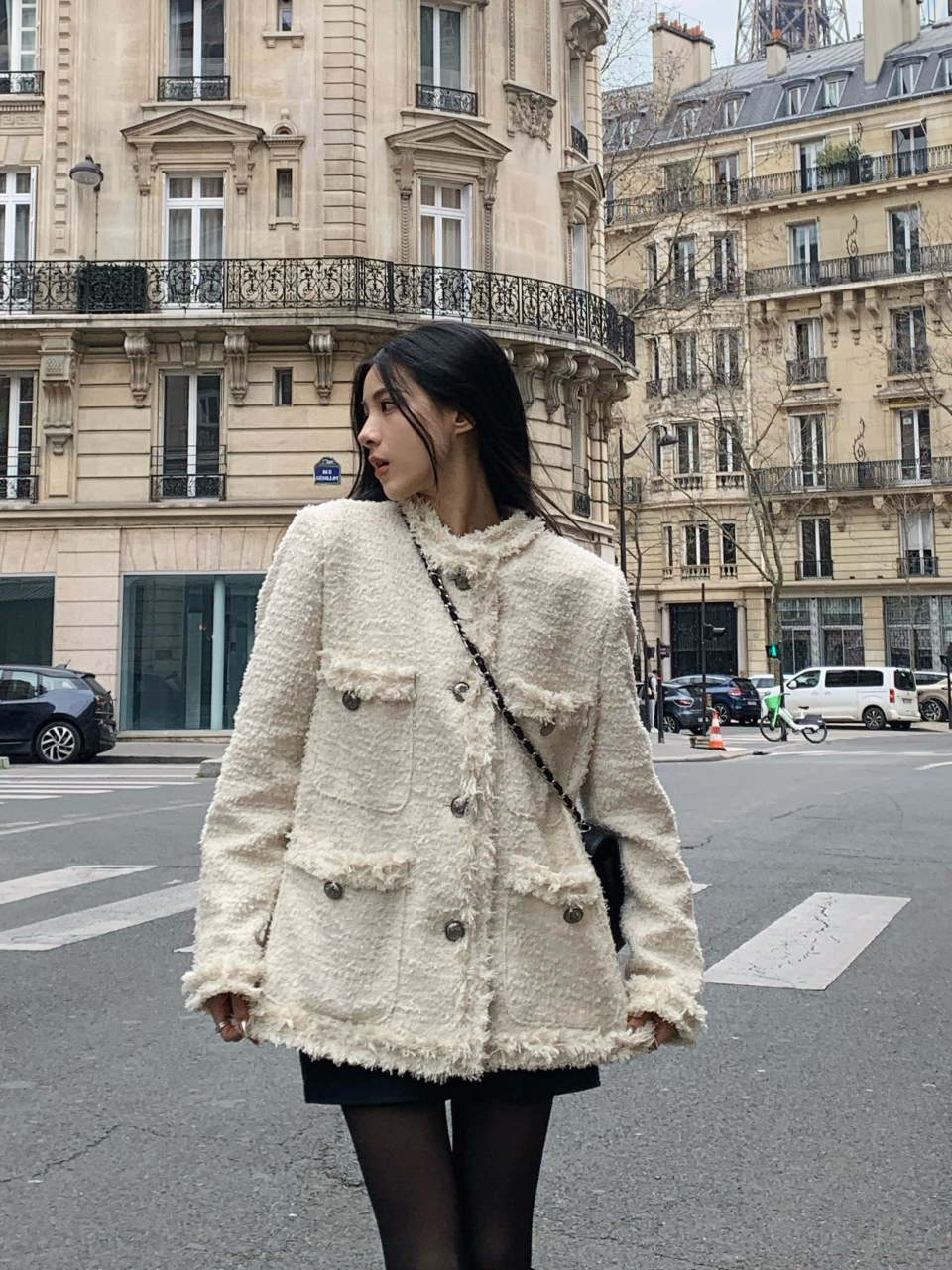 카키포인트(KHAKIPOINT) Antique Tweed Jacket (ivory) - 사이즈