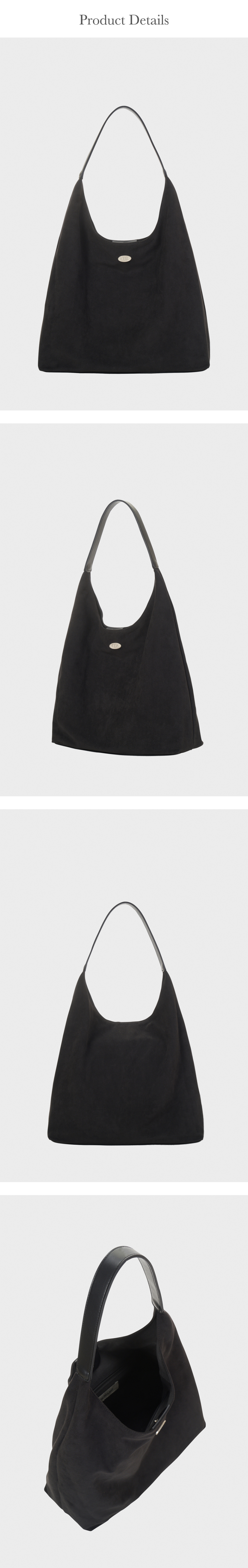 MUSINSA | DUMARO Merci Suede Shoulder Bag / Black