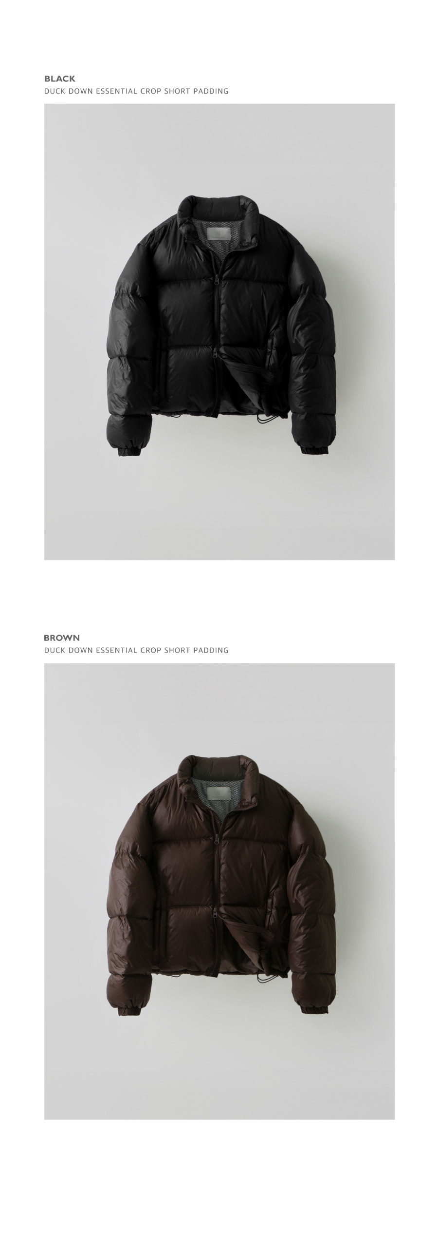 MUSINSA | MOOD INSIDE Duck Down Essential Crop Short Padding