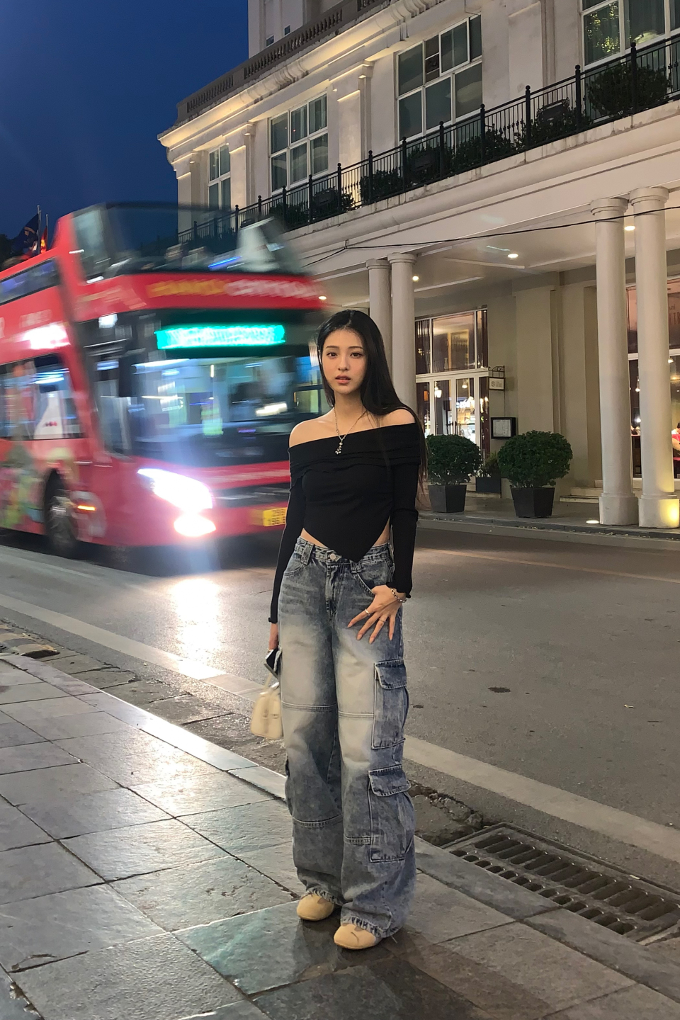 ◇KHAKIPOINT◇ Ballerina Off Shoulder black MUSINSA | KHAKIPOINT Ballerina Off Shoulder (black)