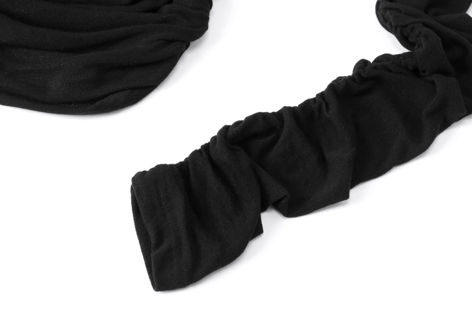 MUSINSA | KHAKIPOINT Shirring Scarf Top (black)