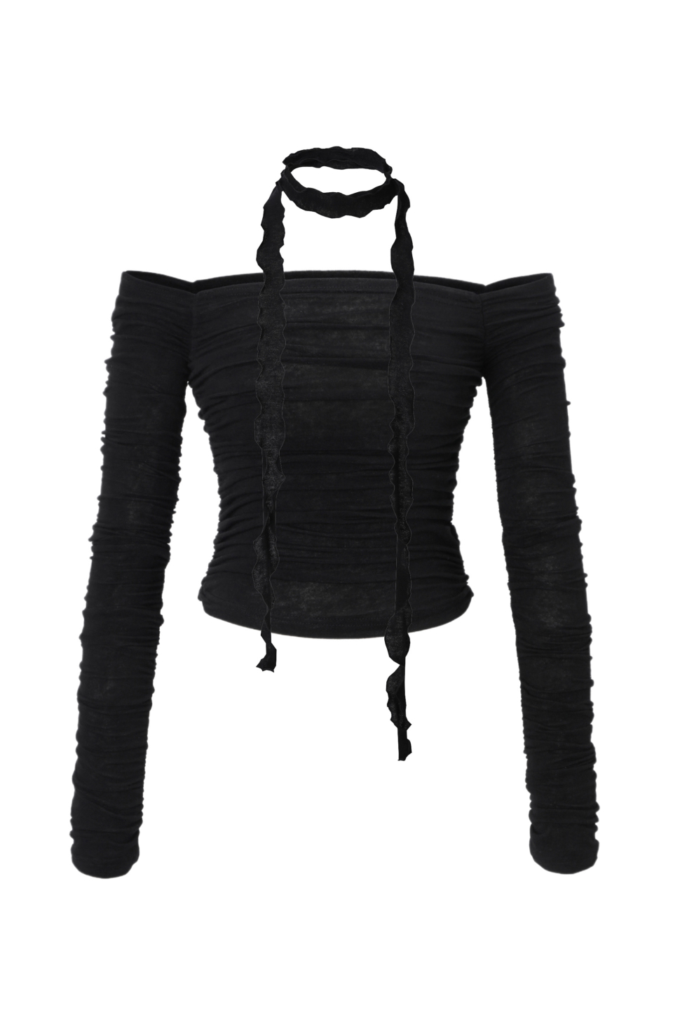 ★KHAKIPOINT★ Shirring Scarf Top 4colors 【送料0/関税0】 MUSINSA | KHAKIPOINT Shirring Scarf Top (black)