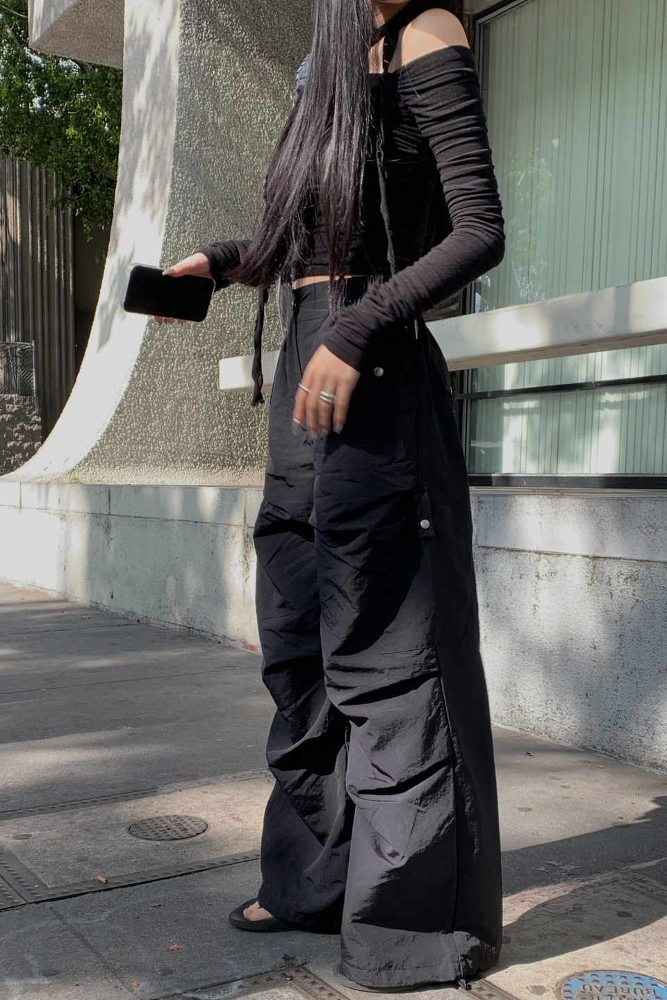 ★KHAKIPOINT★ Shirring Scarf Top 4colors 【送料0/関税0】 MUSINSA | KHAKIPOINT Shirring Scarf Top (black)