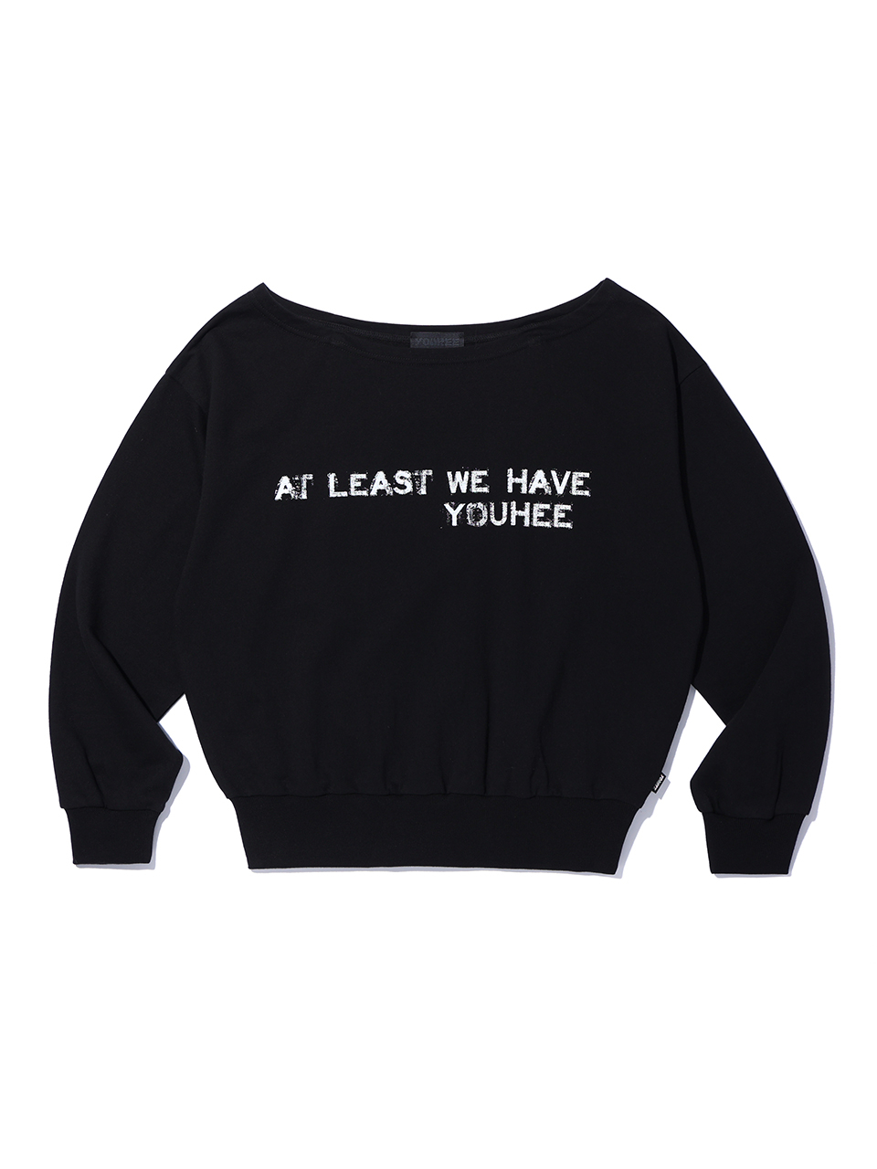 MUSINSA | YOUHEE OFF SHOULDER SWEATSHIRTS MELANGE GRAY