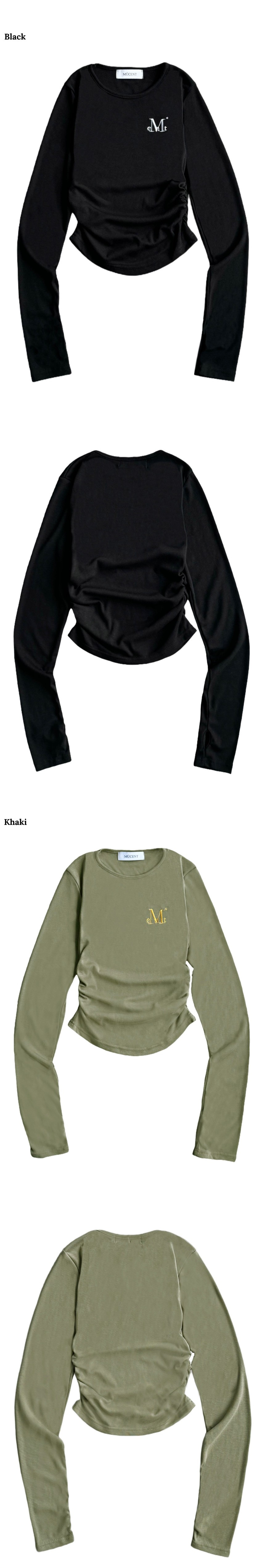 MUSINSA公式 | MUCENT Deli Crop Shirring Tee (3 Colors)