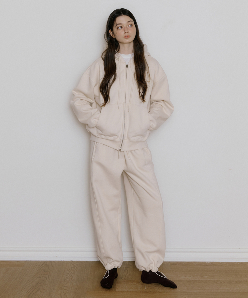 REORG DAILY HOOD ZIP-UP LIGHT бежевый