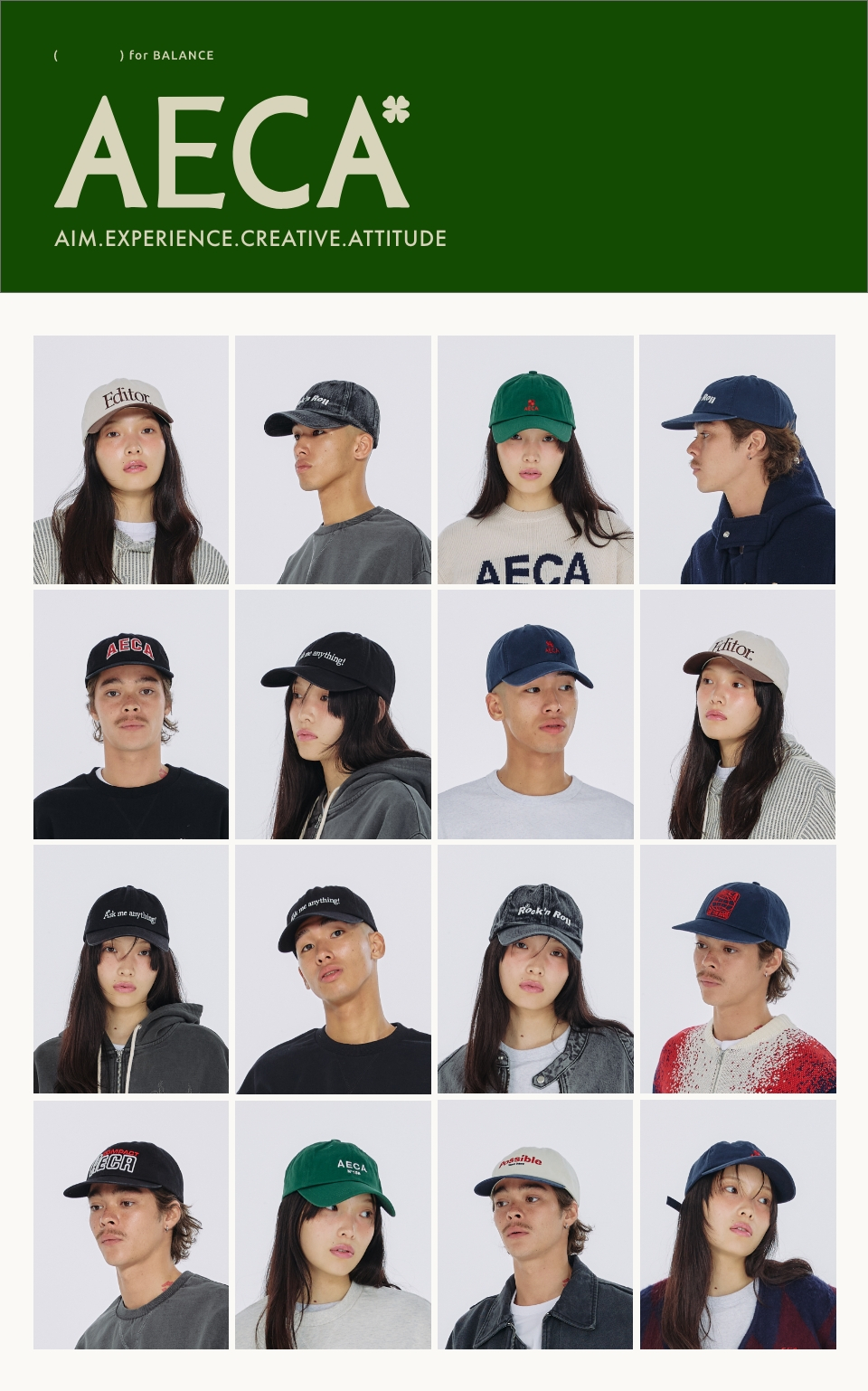 MUSINSA公式 | AECA WHITE ASK CAP-BLACK